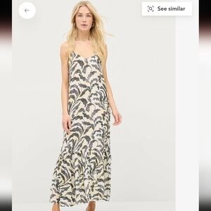 Elegant Cream and Black Maxi Dress